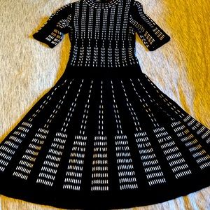 Black and white skater dress